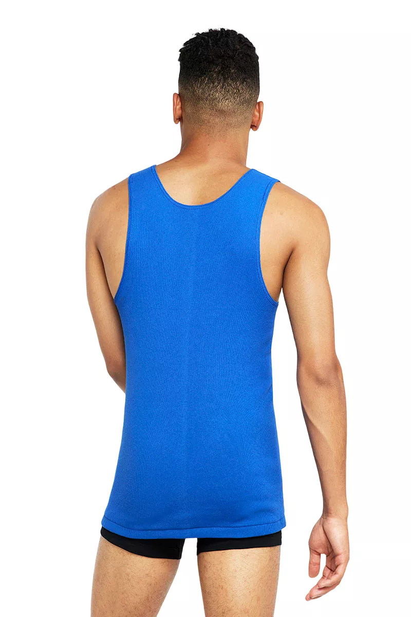 10 x Bonds X-Temp Blue Mens Chesty Cotton Plain Singlet Vest Tank Top