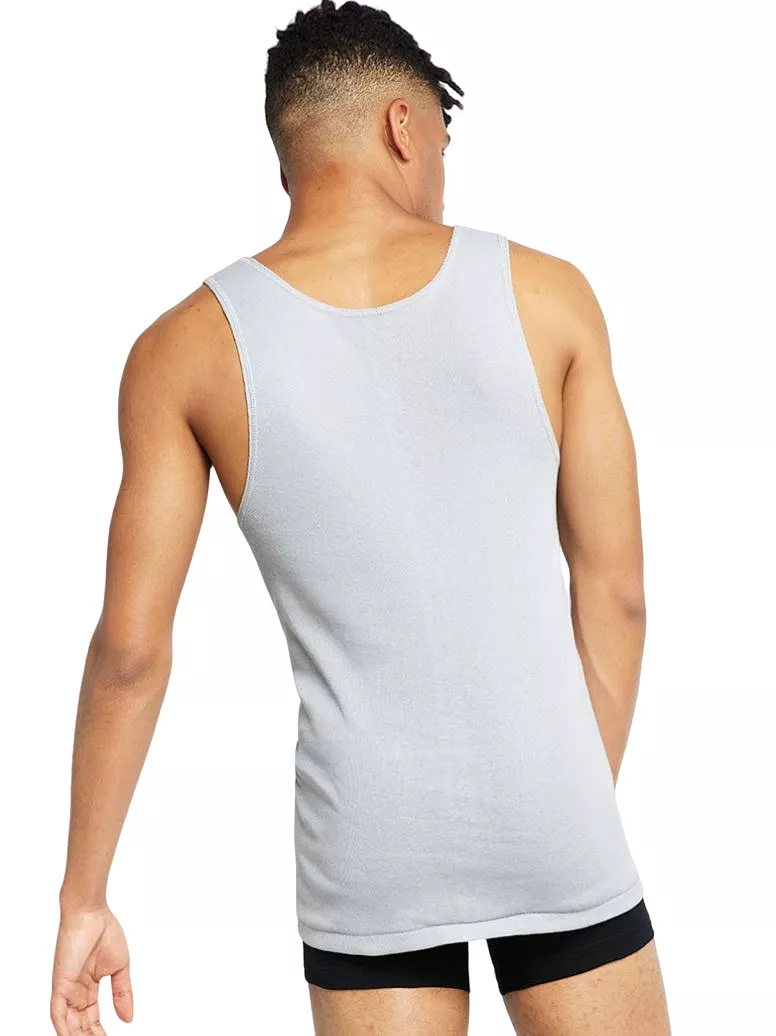 5 x Bonds X-Temp Grey Mens Chesty Cotton Plain Singlet Vest Tank Top