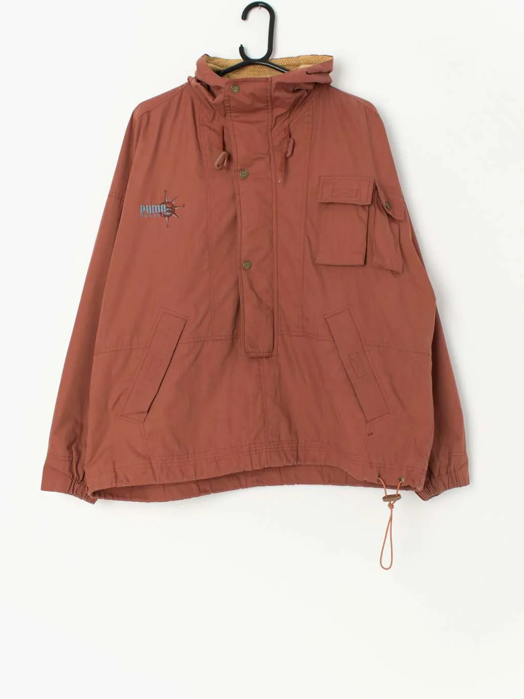 90s Men's Puma Pursuit outdoor Jacket in rust orange – Medium