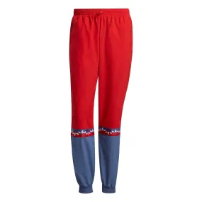 adidas Originals Adicolor Sliced Trefoil Track Pants - Scarlet / Crew Blue