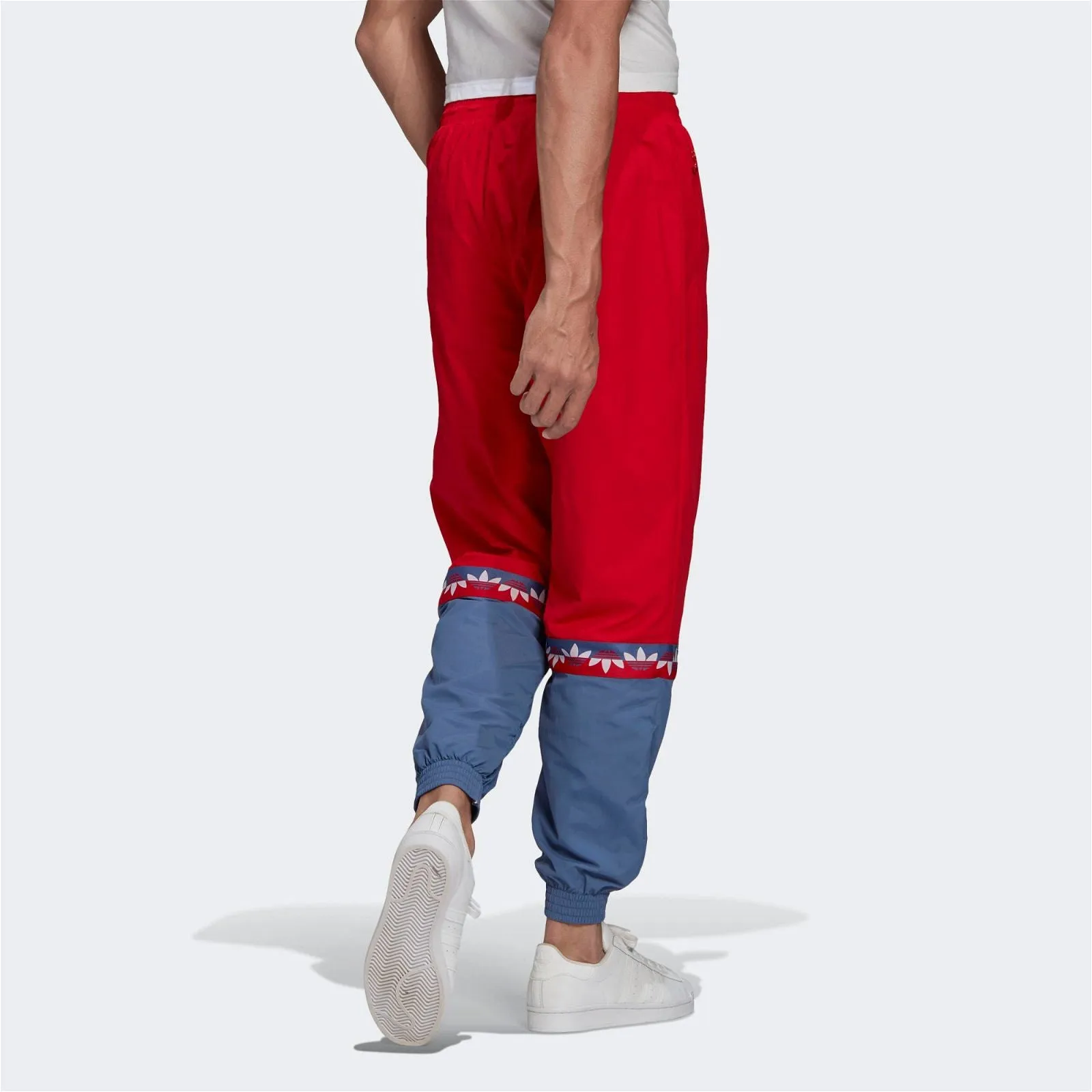 adidas Originals Adicolor Sliced Trefoil Track Pants - Scarlet / Crew Blue