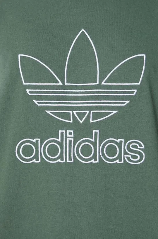 adidas Originals cotton t-shirt Trefoil Tee men’s green color IR7993