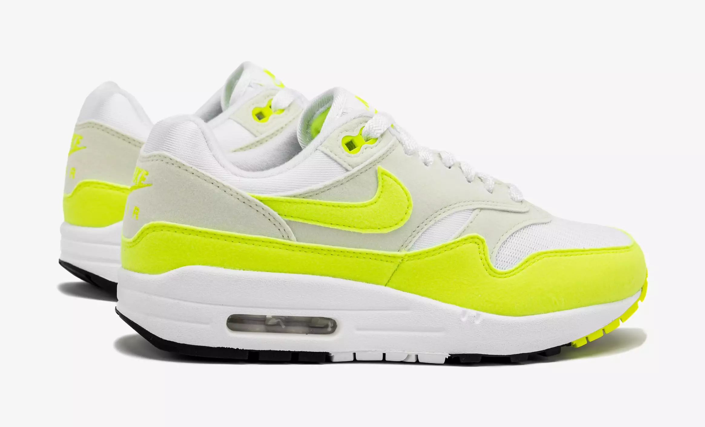 Air Max 1 Volt Suede Womens Running Shoes (Volt/White)