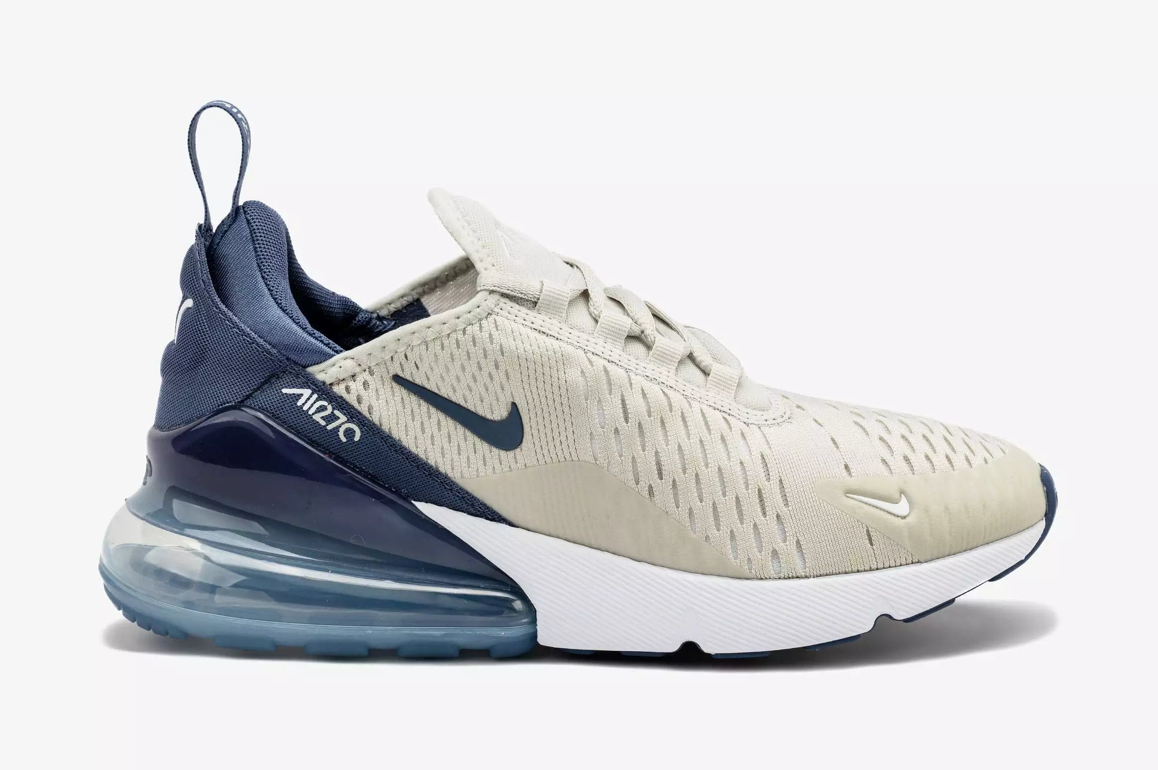 Air Max 270 Womens Running Shoes (Beige/Blue)