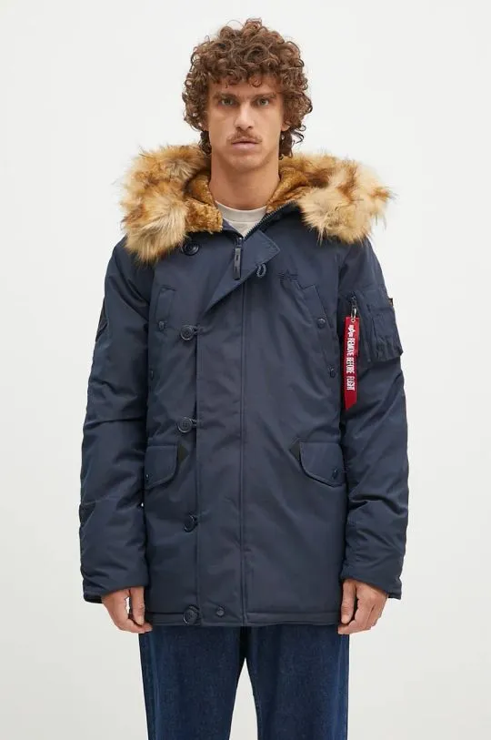 Alpha Industries jacket Explorer men's navy blue color 193128.07