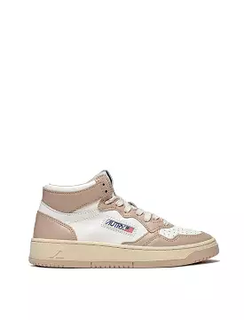 Autry Medalist Mid Trainers White / Mushroom