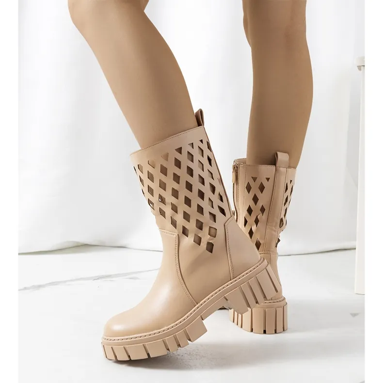 Beige Dinah boots