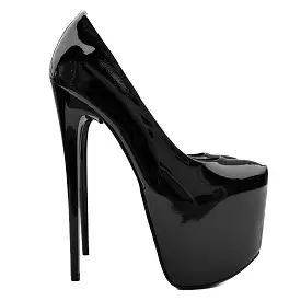 Black Gloss High Heel Classic Pumps