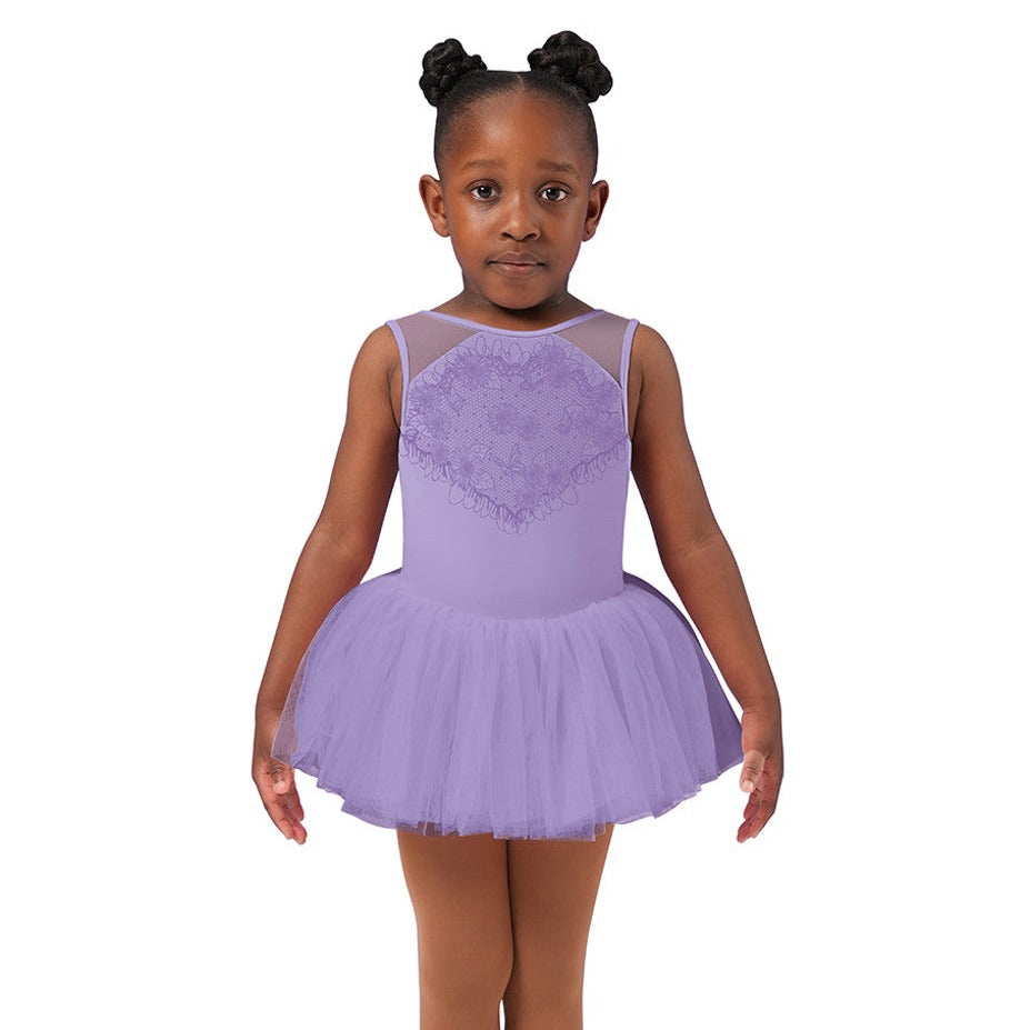 Bloch Lilac Mesh Cross Back Tutu Leotard