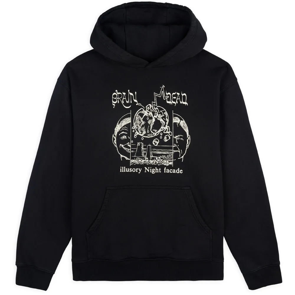 BRAIN DEAD NIGHT FACADE HOODIE // BLACK