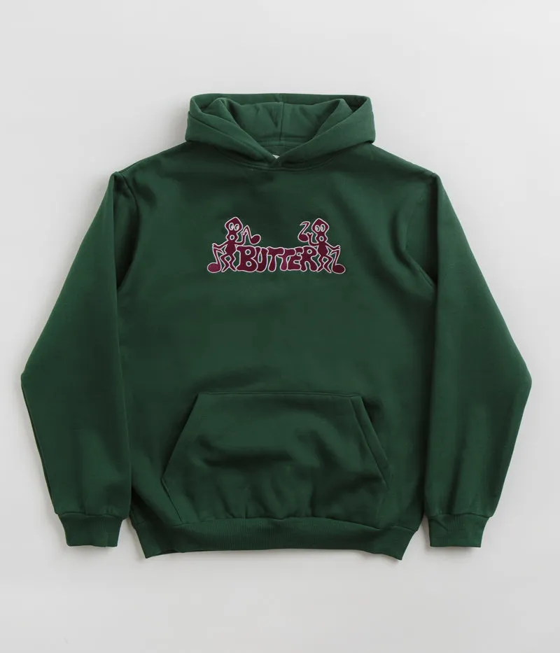 Butter Goods Notes Embroidered Hoodie - Forest Green