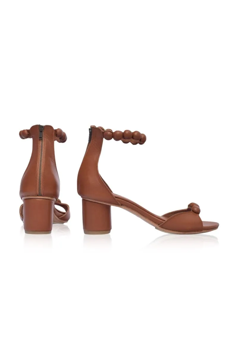 Candy Round Heel Sandals in Vintage Camel