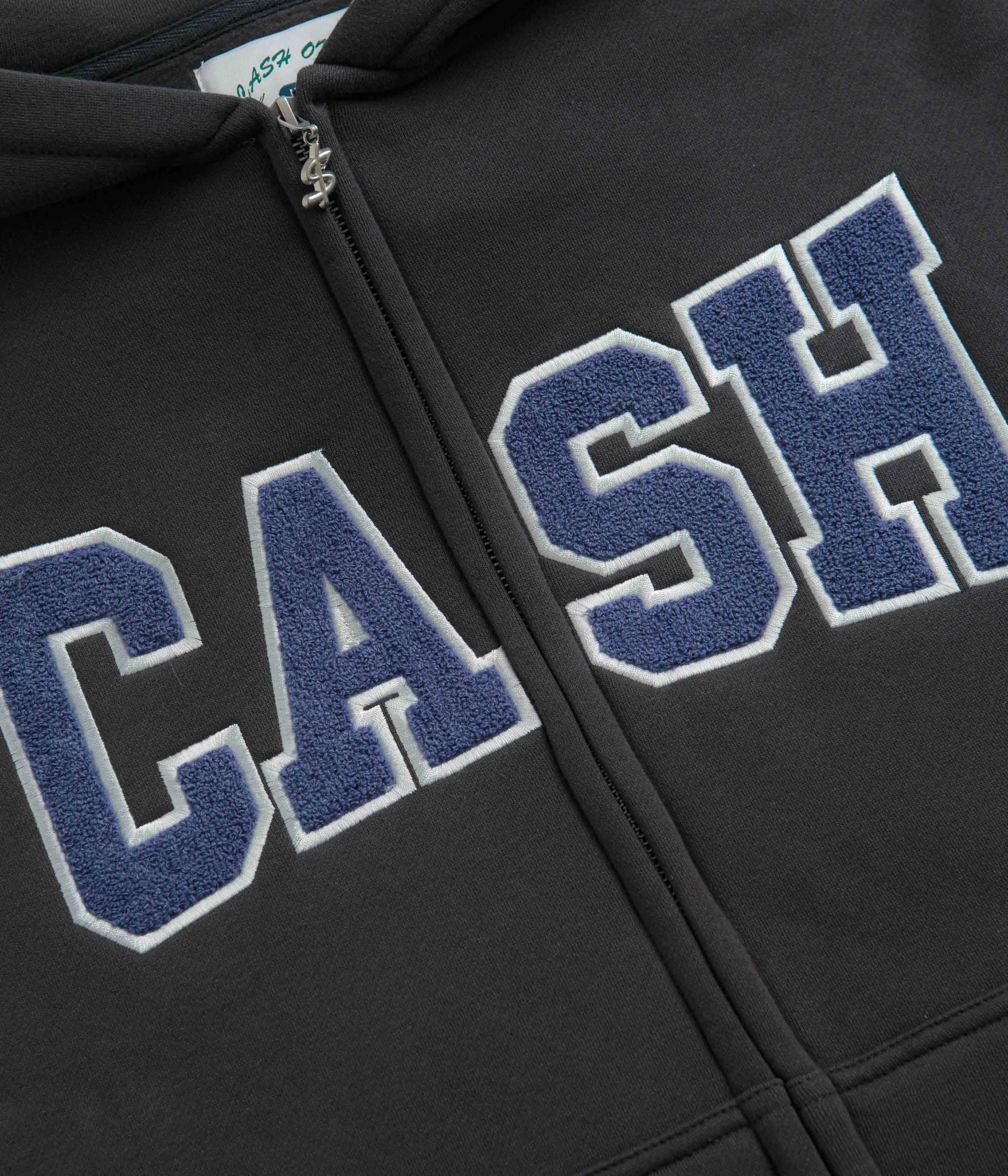 Cash Only Campus Zip-Thru Hoodie - Black / Blue