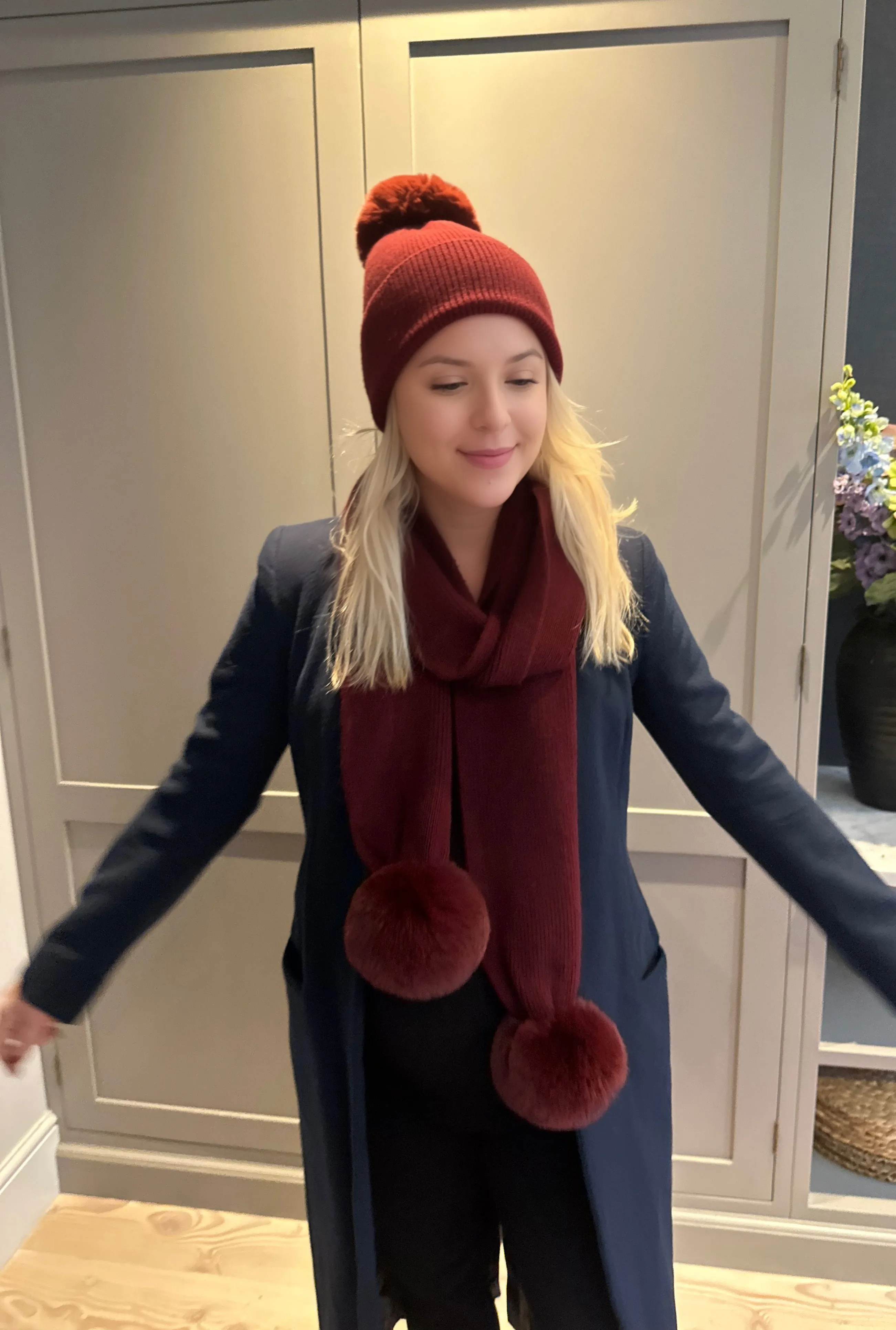 Cashmere Scarf - Maroon