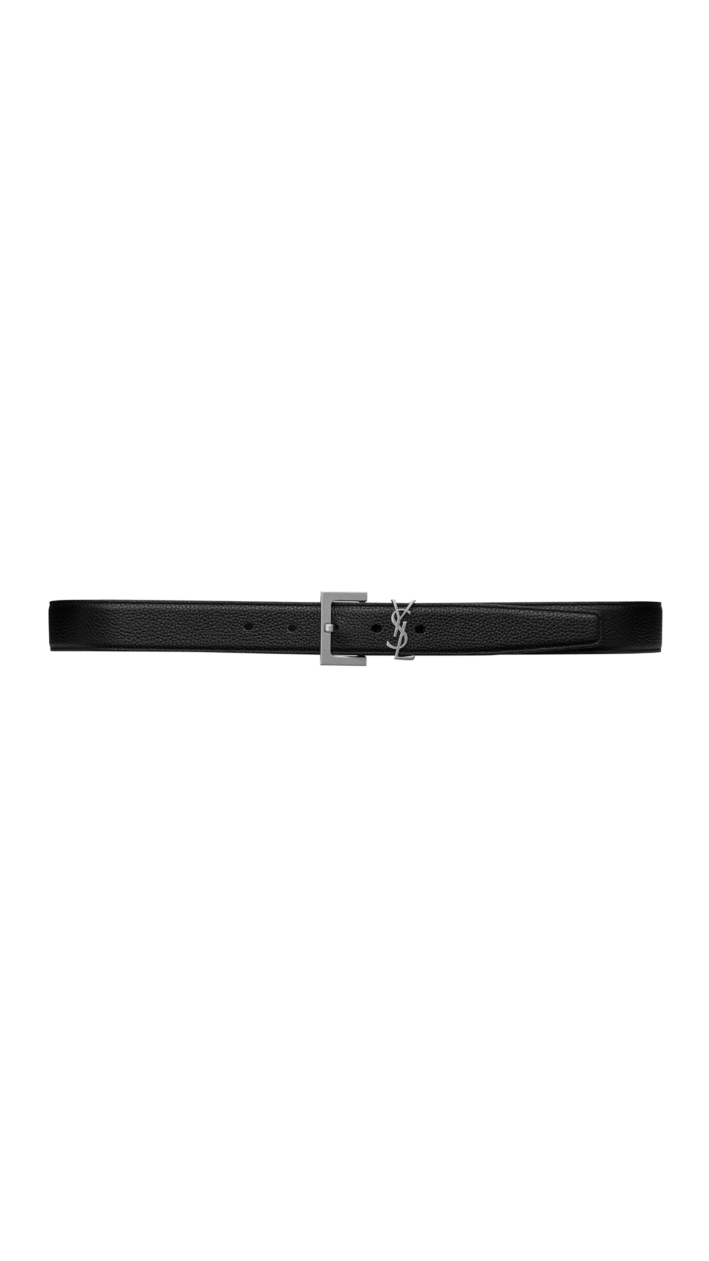 Cassandre Belt in Grained Leather - Black