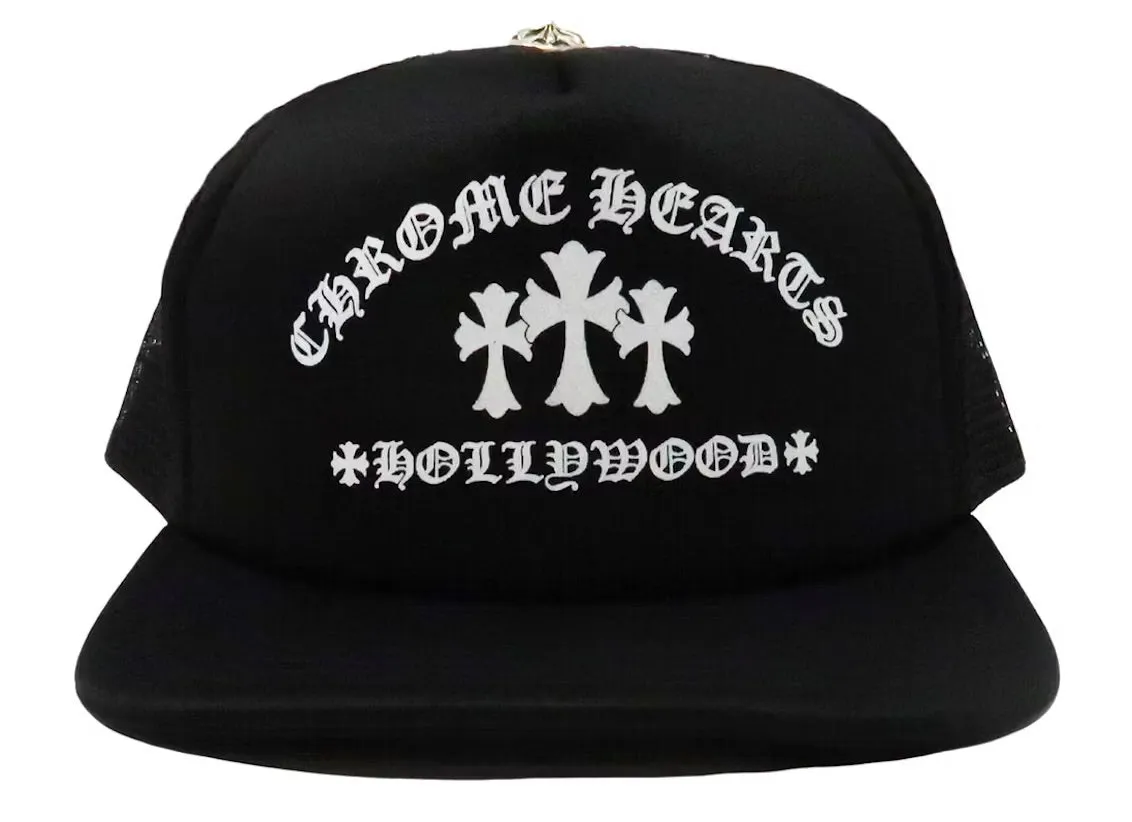 CHROME HEARTS KING TACO TRUCKER HAT BLACK / WHITE