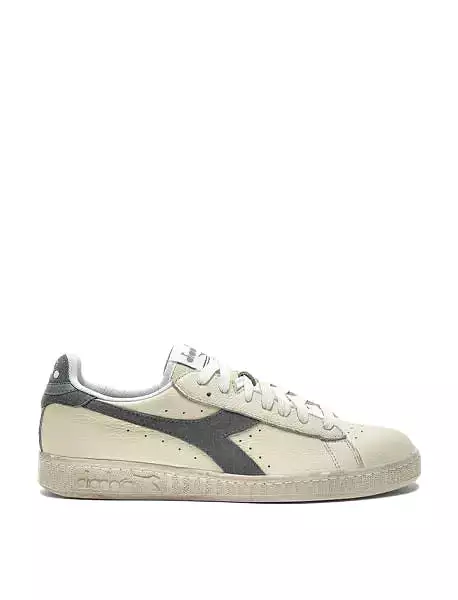 Diadora Womens Game L Low Waxed Suede Pop White / Ultimate Gray