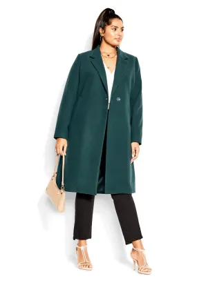 Effortless Chic Coat - emerald