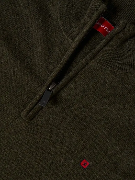 Fleece sweater with zip