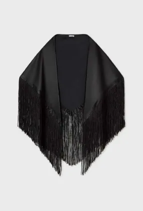 FRINGE SCARF - BLACK