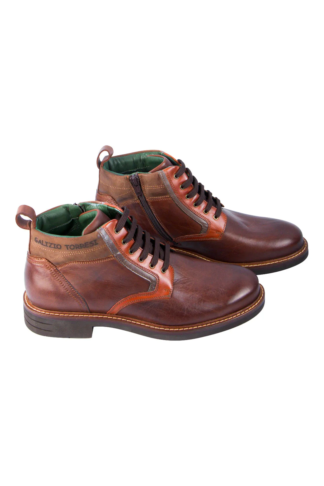 Galizio Torresi Lace Boots Nougat/Smoke