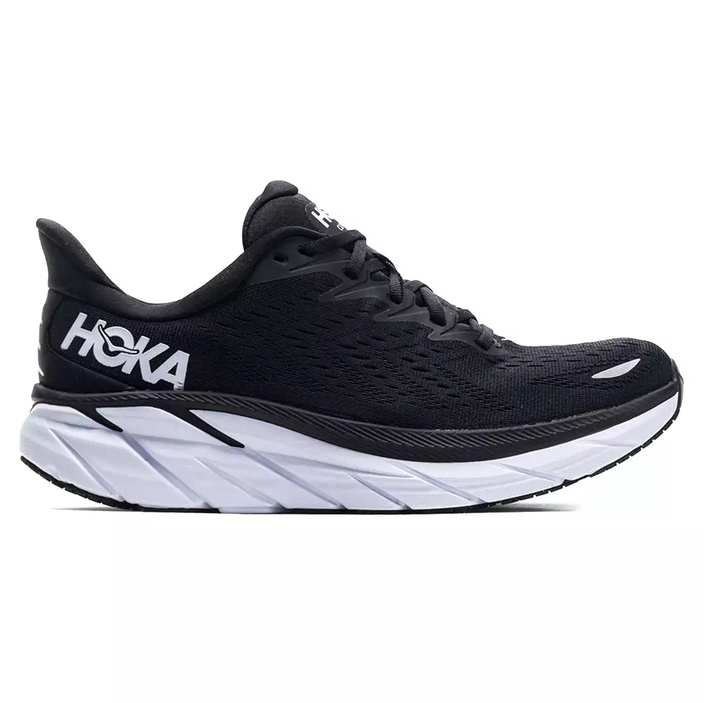 Hoka One One Womens Trainers Clifton 8 Lace-Up Low-Top Running Sneakers Mesh - UK 7