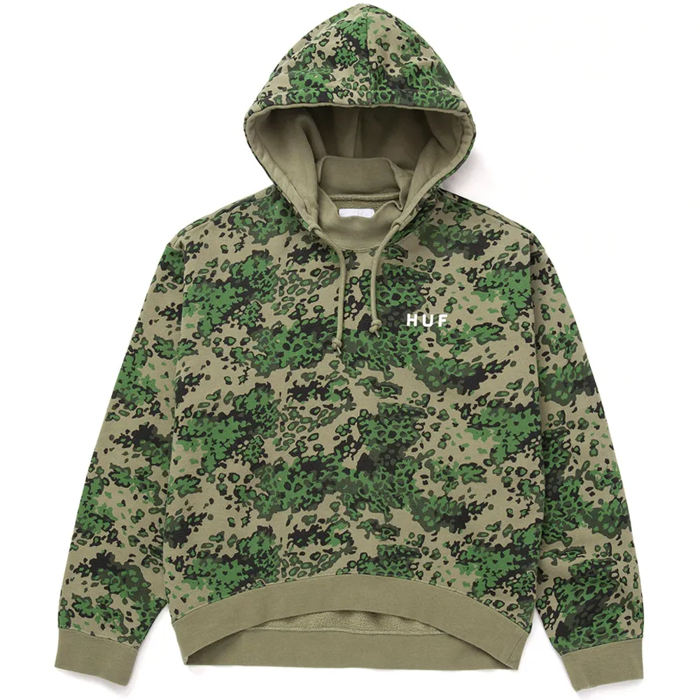 HUF CONTRA MOCKNECK P/O HOODIE // GREEN CAMO