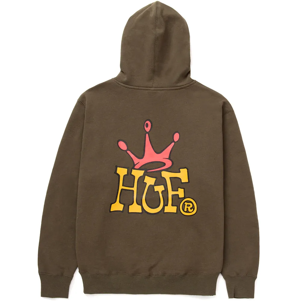 HUF CROWN P/O HOODIE // OLIVE