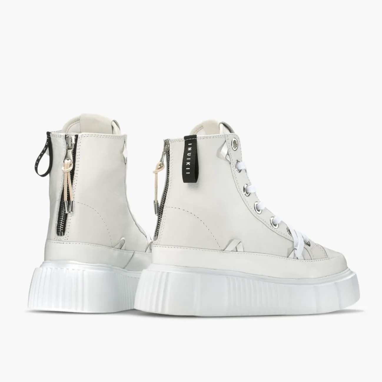 Inuikii Matilda Leather High White Sneaker