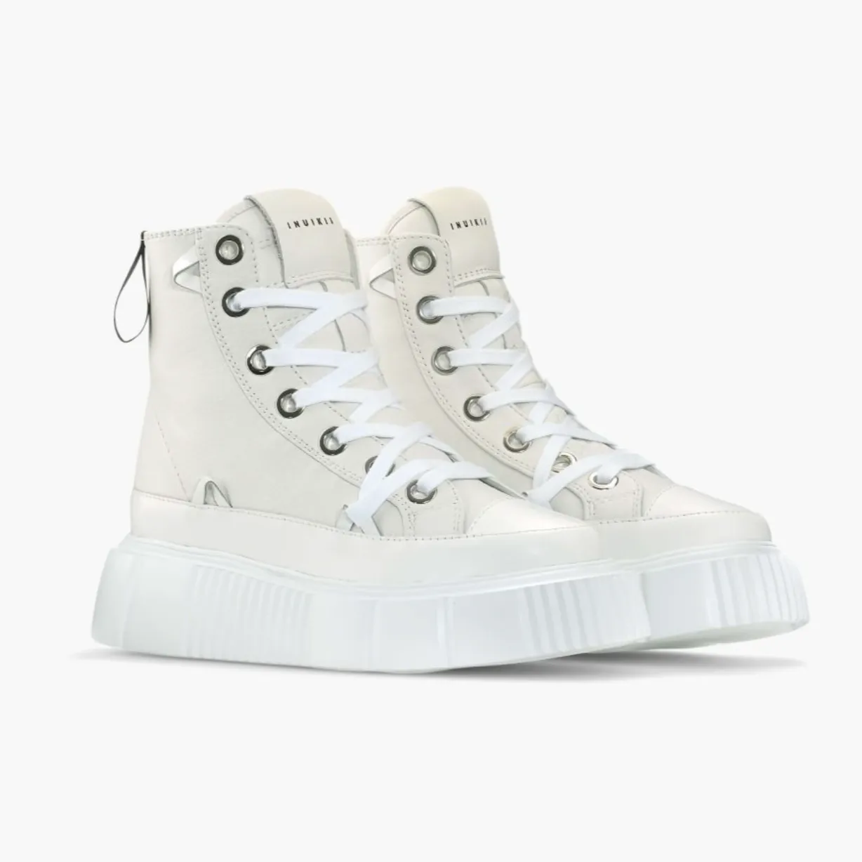 Inuikii Matilda Leather High White Sneaker