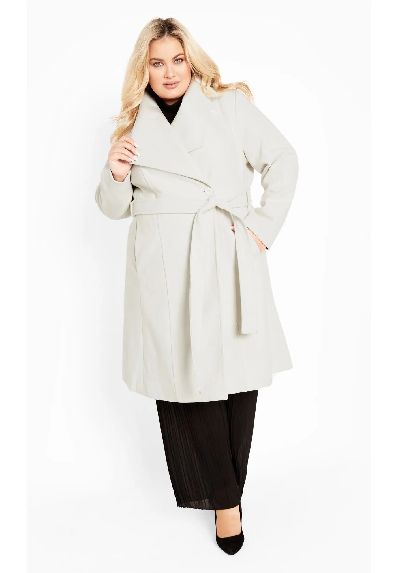 Isla Wrap Waist Tie Coat