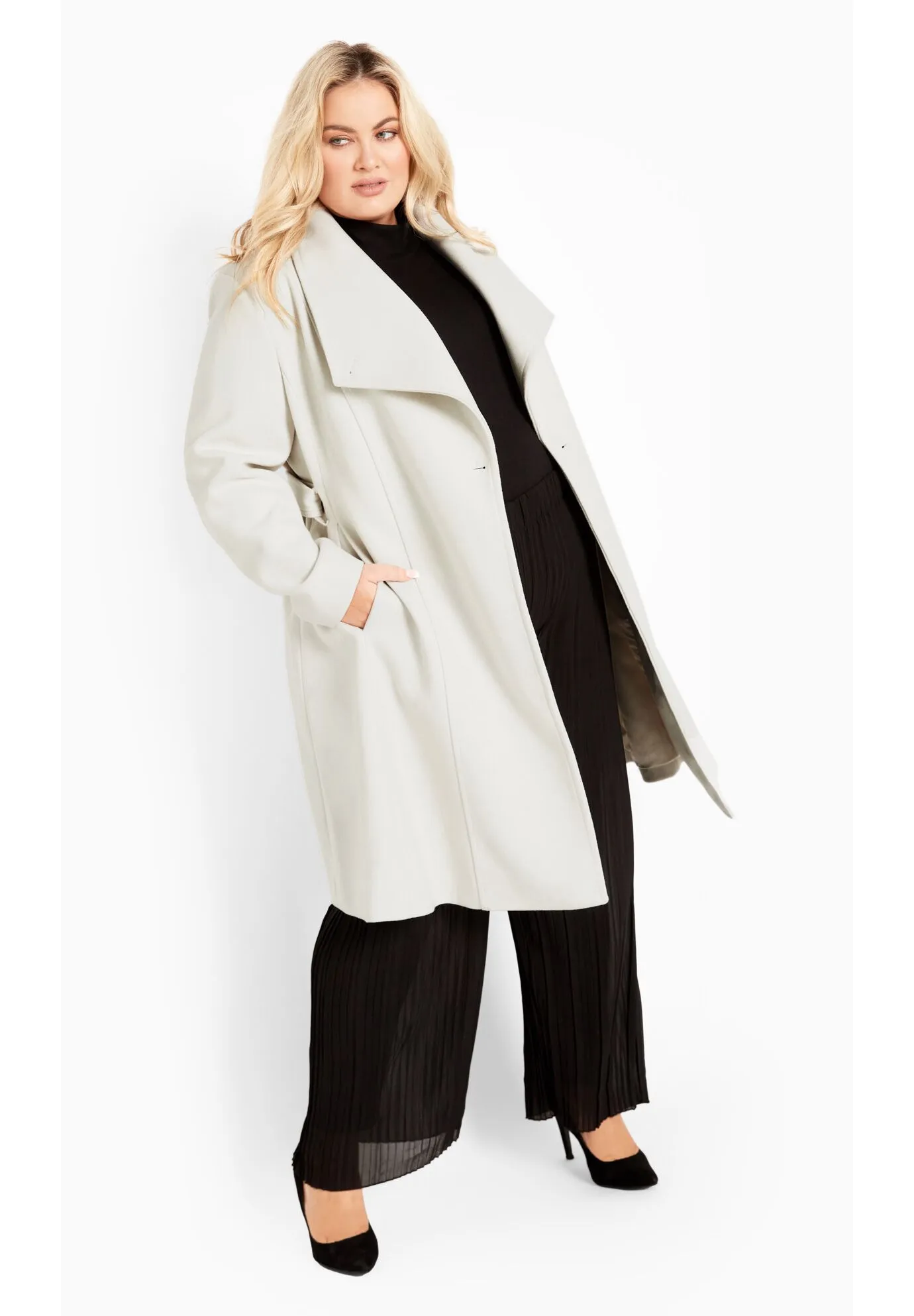 Isla Wrap Waist Tie Coat