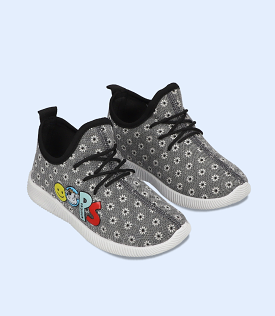 KB0127-BLACK-Boys Casual Sneakers