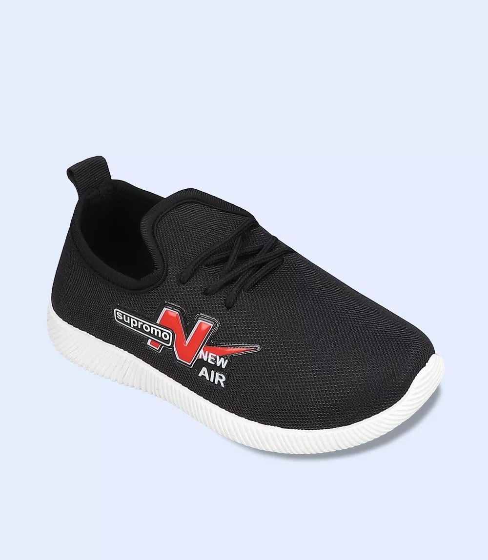 KB0129-BLACK-Boys Casual Sneakers