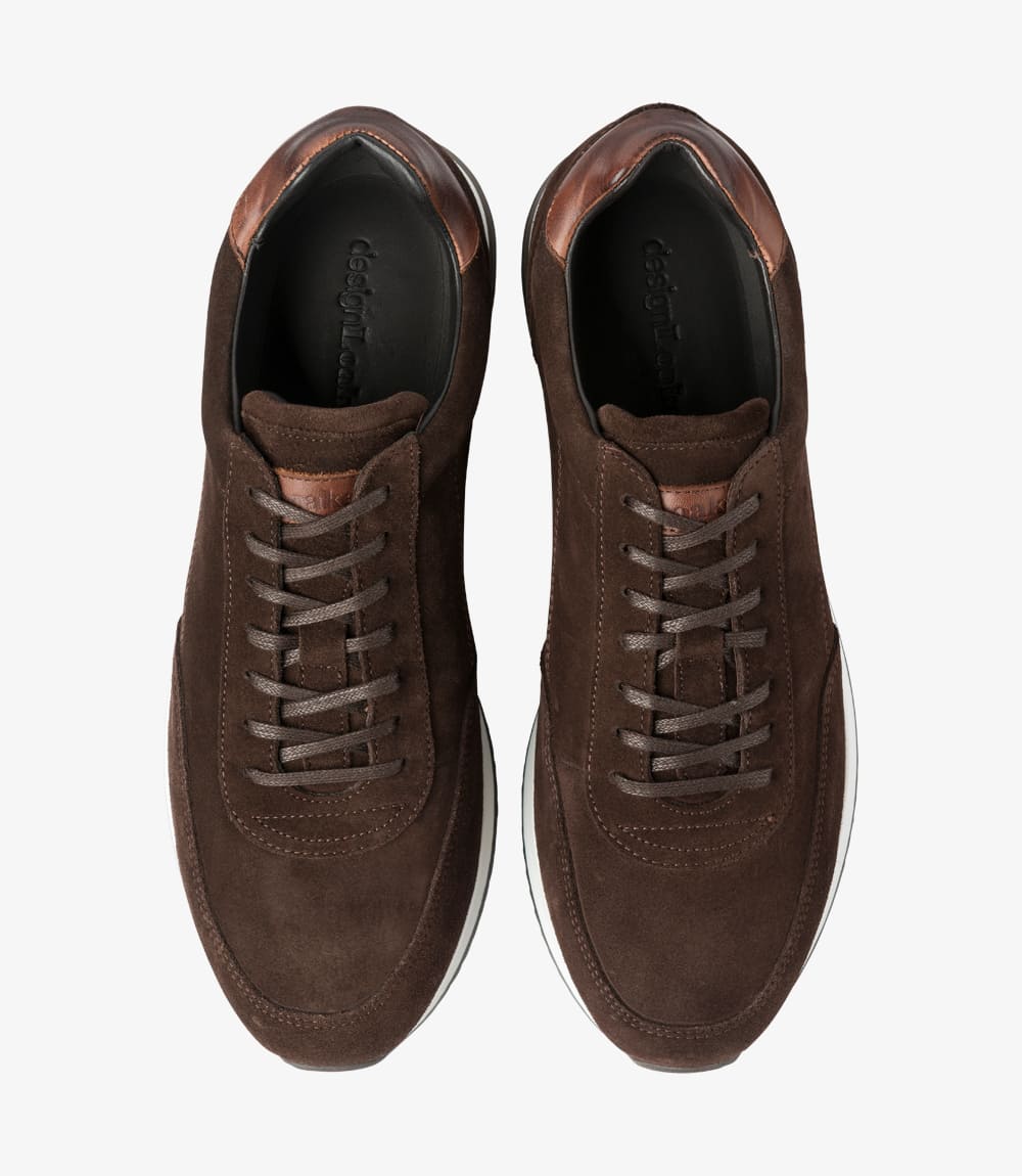 LOAKE  Bannister - Leather Sneakers - Dark Brown Suede- RTD