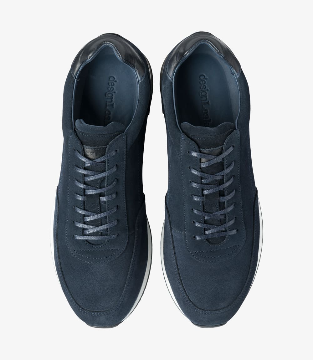 LOAKE  Bannister - Leather Sneakers - Navy Suede