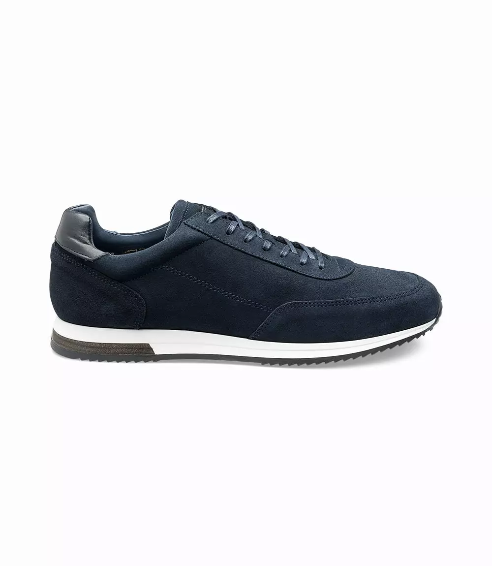 LOAKE  Bannister - Leather Sneakers - Navy Suede