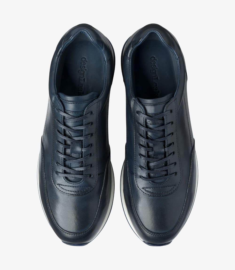 LOAKE  Bannister - Leather Sneakers - Navy