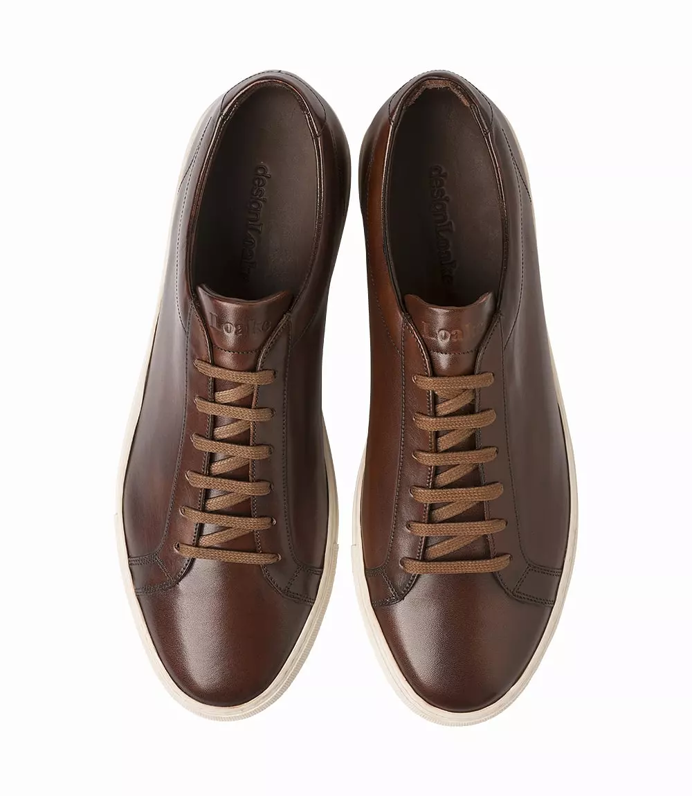 LOAKE  Sprint - Leather Sneakers -  Dark Brown