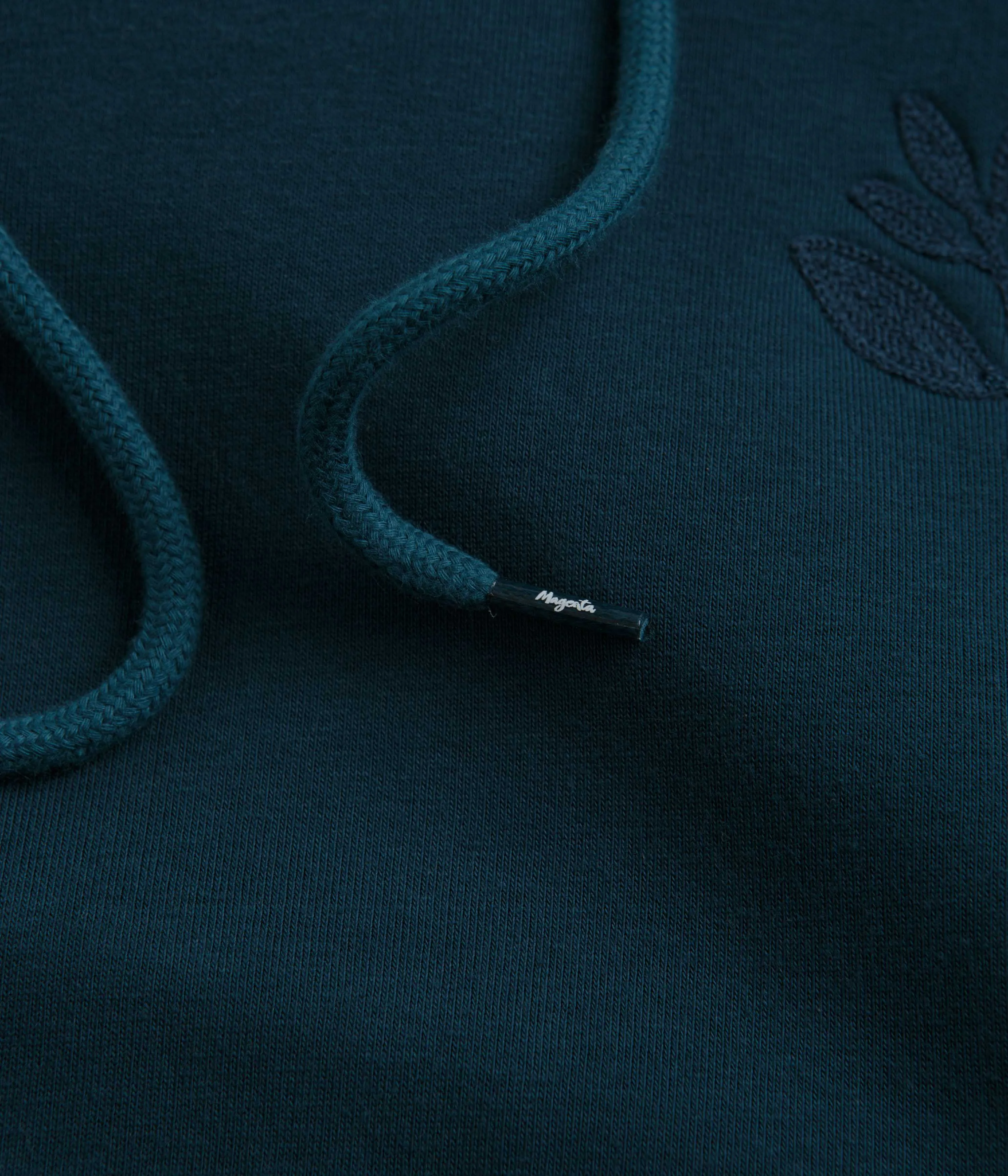 Magenta Embro Hoodie - Petrol Blue