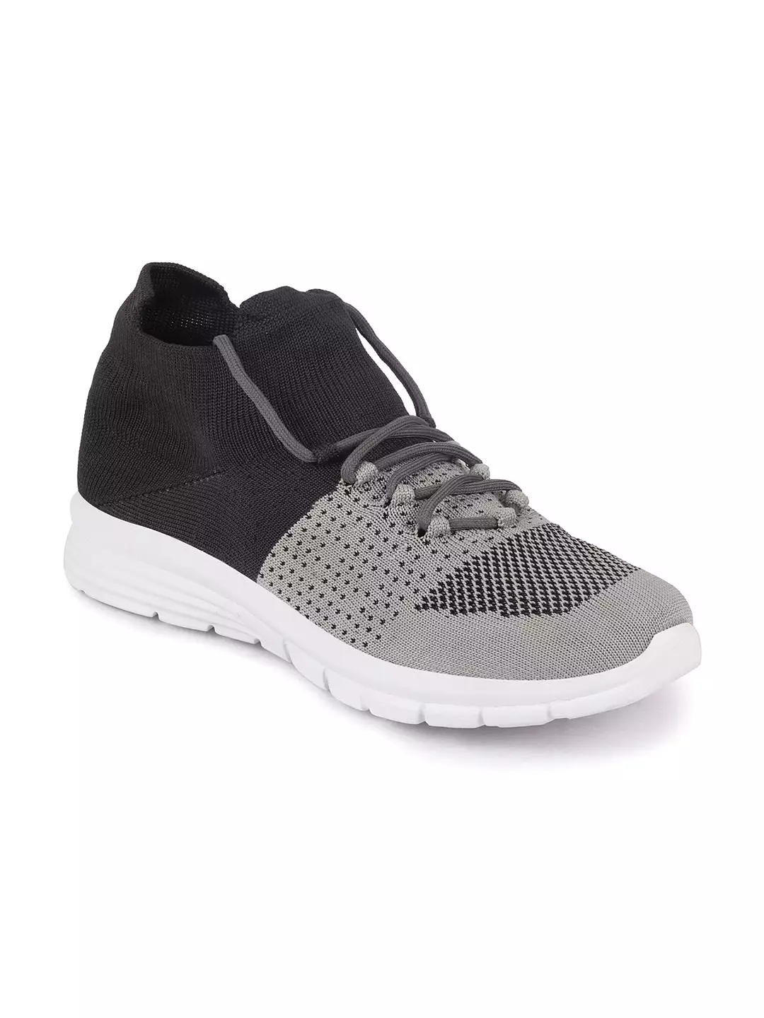 Men Grey Sports & Outdoor Lace Up Running Shoes