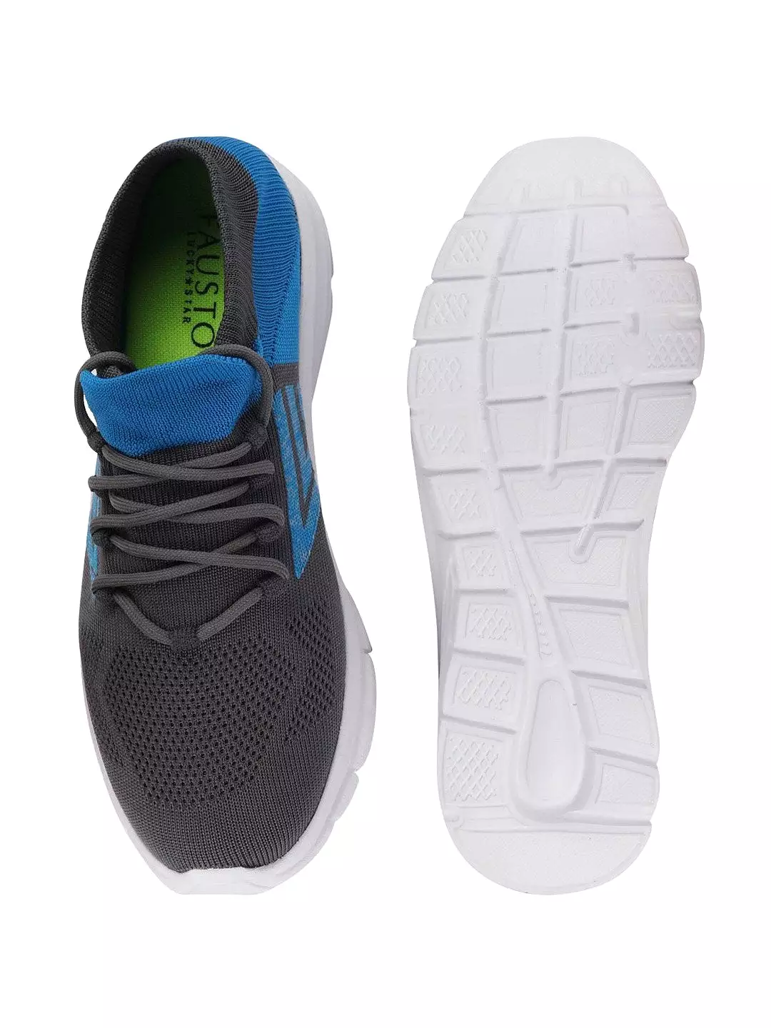 Men Grey Sports & Outdoors Lace Up Running Shoes