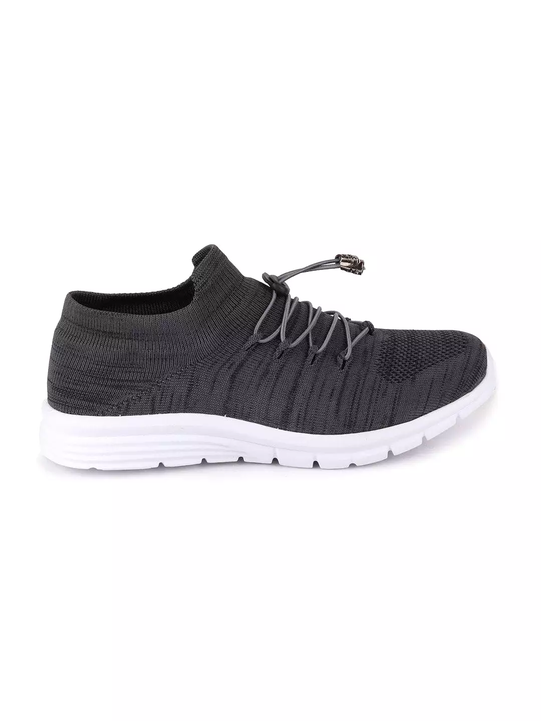 Men Grey Sports Lace-Up Outdoor Running Shoes