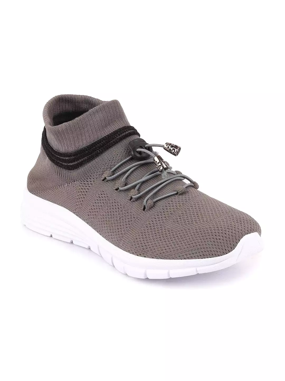 Men Grey Sports Lace-Up Outdoor Running Shoes