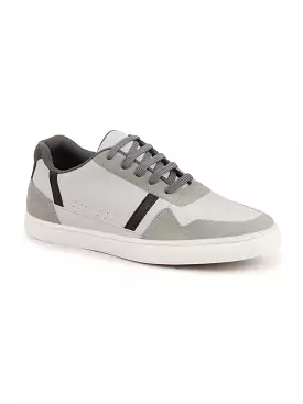 Men Grey Stylish Colorblocked Low Top Lace Up Breathable Sneaker Shoes|Comfort|Low Ankle|Casual Outfit Shoe