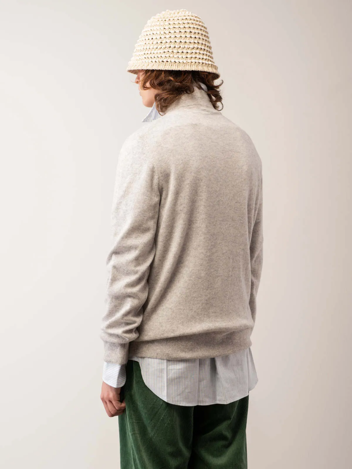 Men Mockneck Sweater - Grey