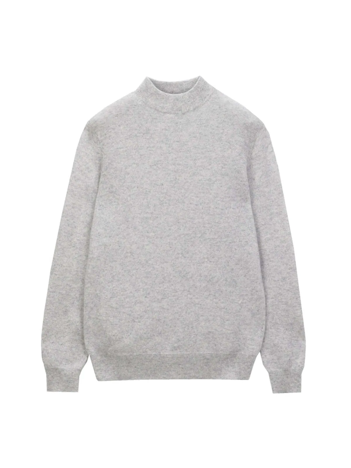 Men Mockneck Sweater - Grey