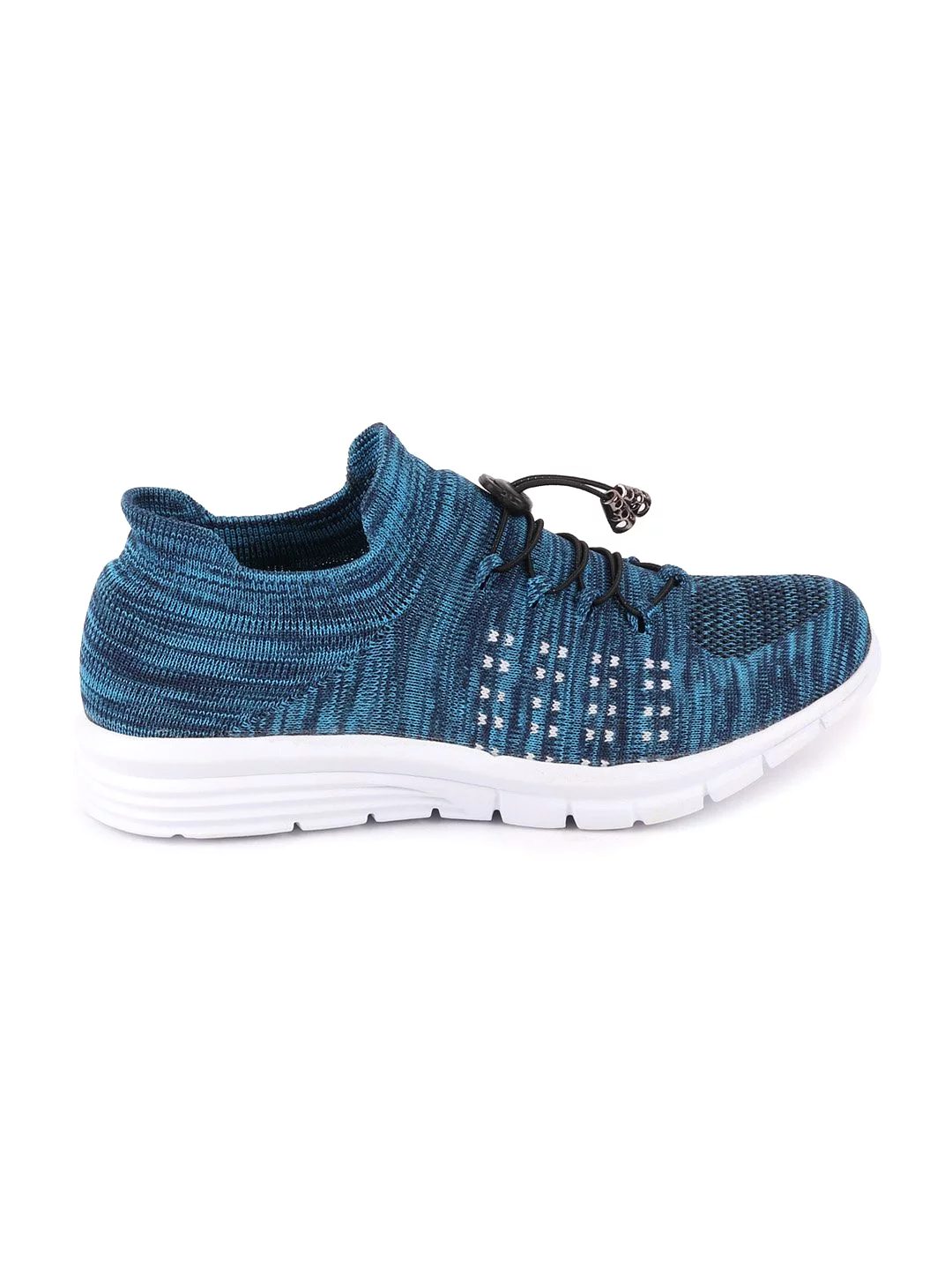 Men Sky Blue Sports Lace-Up Outdoor Running Shoes