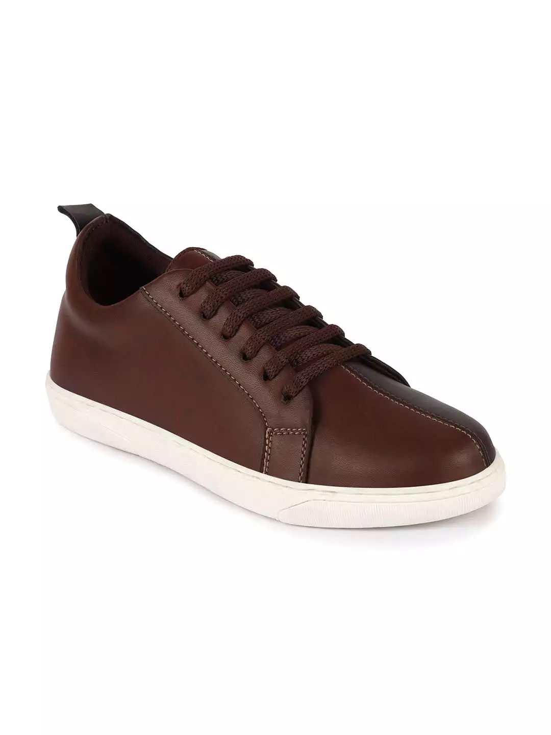 Men Tan/Brown Lace Up Colorblocked Sneakers