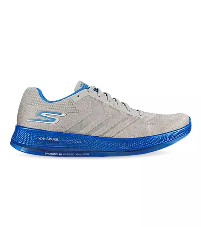 Mens Skechers Go Run Razor Grey/Blue Casual Running Shoes